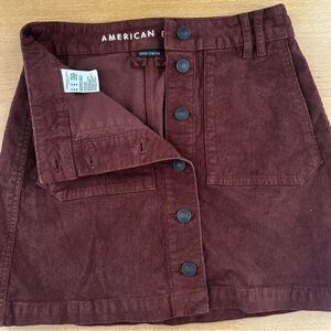 American Eagle brown ribbed skirt